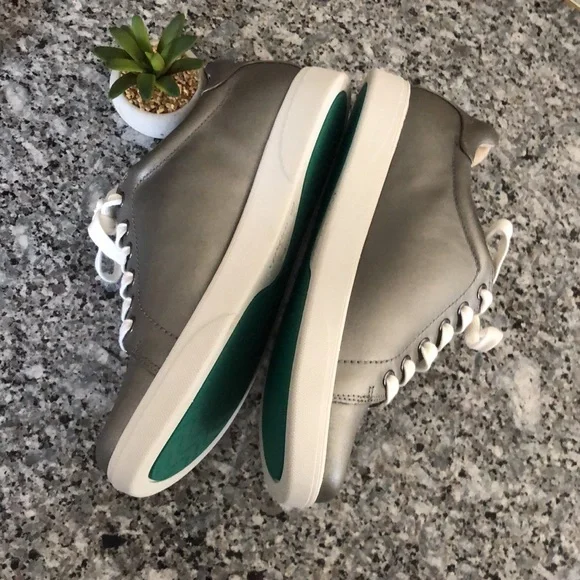 NewREVERE Limoges LEATHER LACE-UP Shoes Slate Peacock NWOB - Picture 4 of 10